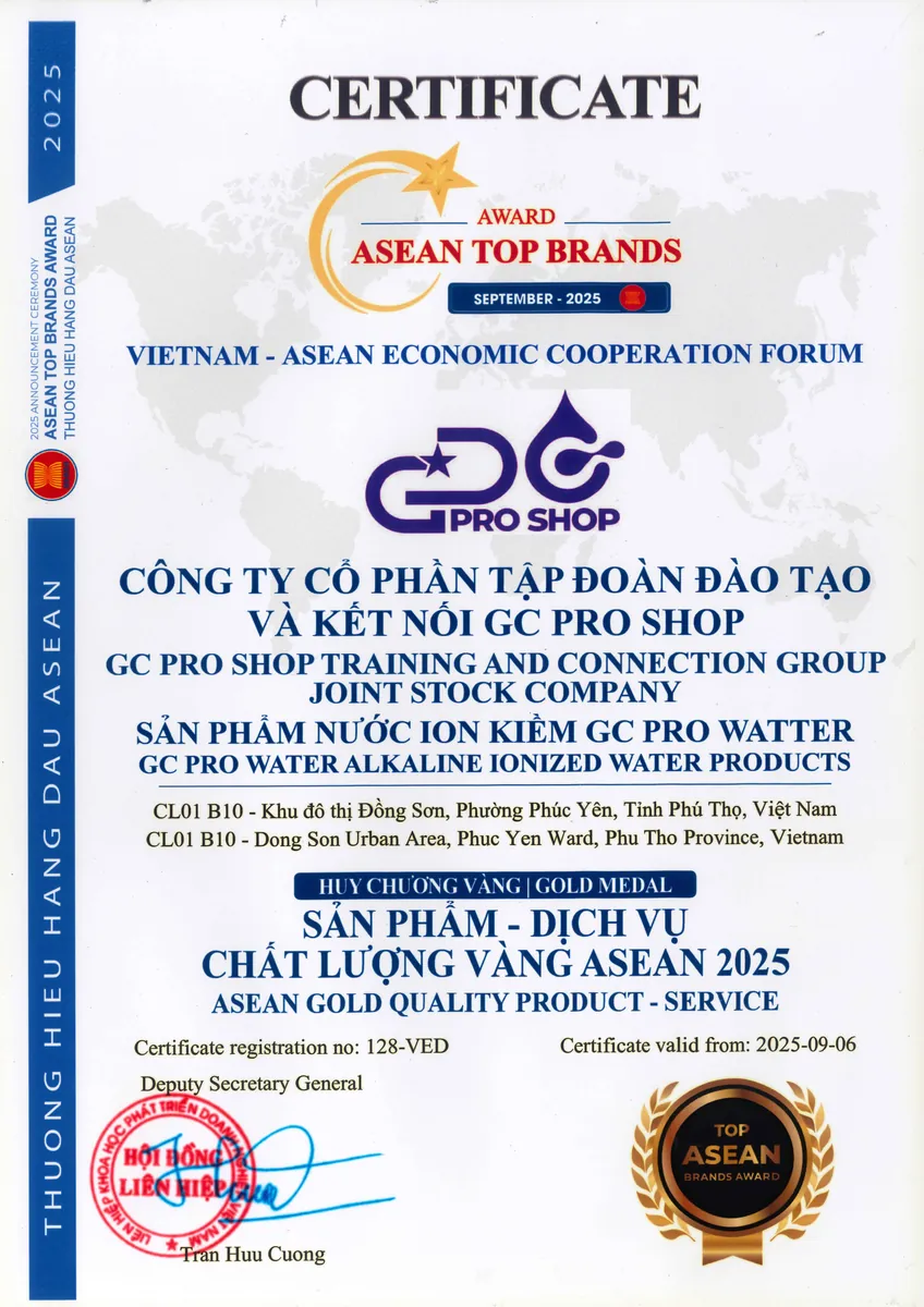 Huy chương vàng – Sản phẩm, dịch vụ chất lượng vàng ASEAN 2025